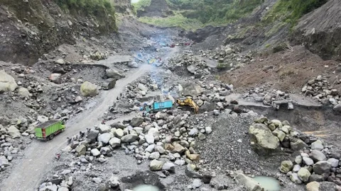 Sand Mining Operational Stock Footage 149222131