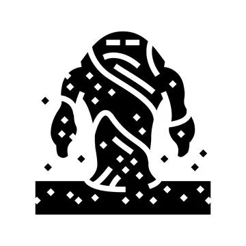 Sand monster glyph icon vector illustration Illustrazione stock