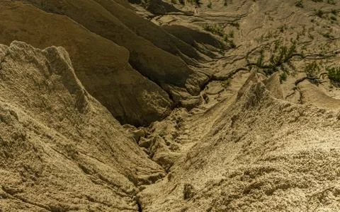 Sand mountain brouken ground Stock Photos