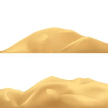 Sand mountains set Stock Illustration