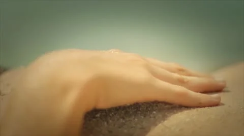 Sand on my skin. Stock Footage 10839765