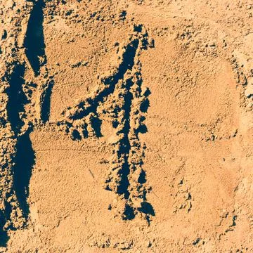 Sand number Stock Photos