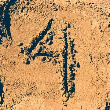 Sand number Stock Photos