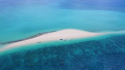 Sand with oceans and mountains Stock Footage