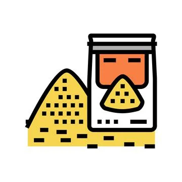 Sand package color icon vector illustration Stock Illustration