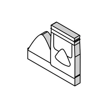 Sand package isometric icon vector illustration Illustrazione stock