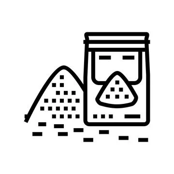 Sand package line icon vector illustration Illustrazione stock