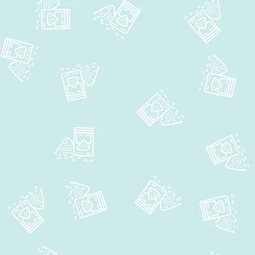 Sand package line seamless pattern Stock Illustration