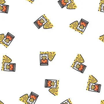 Sand package vector seamless pattern Stock Illustration