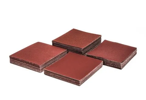 Sand papers on white background Stock Photos