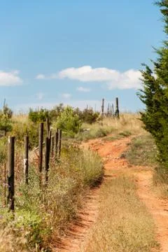 Sand path on the hill Foto stock