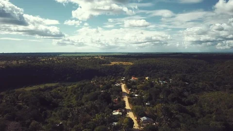 Sand path on a tropical town Video stock 100755539