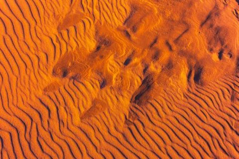 Sand pattern in the evening light Stock Photos