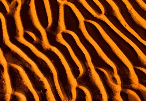 Sand pattern, interesting abstract texture Stock Photos