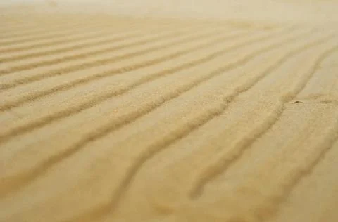 Sand pattern texture, sand by the sea Stock Photos