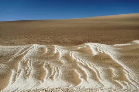 Sand patterns in a desert Stock Photos