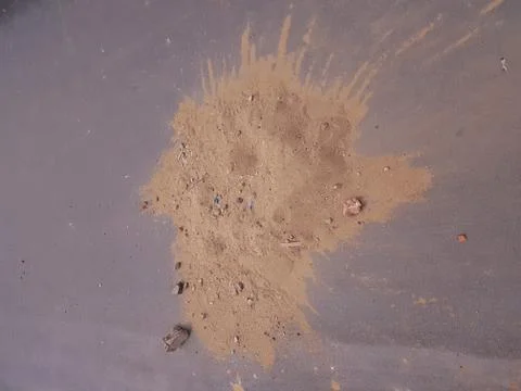 The sand on the pavement. 写真素材