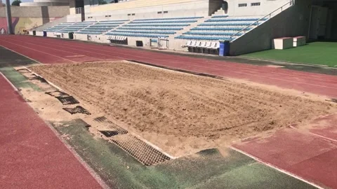 Sand Pit in a Stadium Stock Footage 133572536