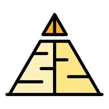 Sand pyramid icon vector flat 스톡 일러스트
