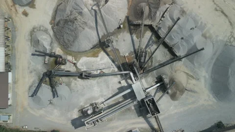 Sand Quarry Aerial View Stock Footage 253655899