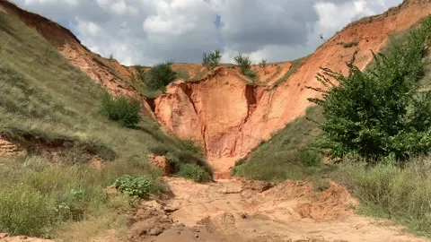 Sand quarry for the extraction of sand Stock Footage 159427075