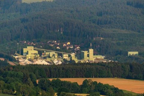 Sand quarry facility Stock Photos