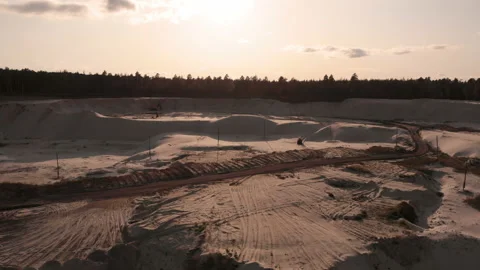 Sand quarry Stock Footage 146799838