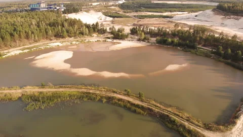 Sand quarry Stock Footage 146802598