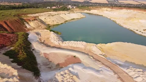 Sand quarry mining industry. Stock Footage 166850243