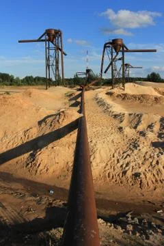 Sand quarry Stock Photos