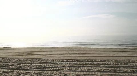 Sand Rake on Beach Stock Footage 20521619