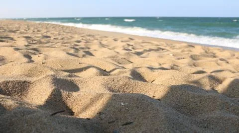 Sand ridges at the beach. Stock Photos