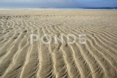 Sand Ripple Patterns On The Beach Near Hvide Sande Jutland Denmark Europe