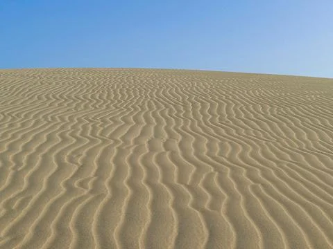 Sand Ripple Texture on Desert Dune in Socotra, Yemen Stock Photos