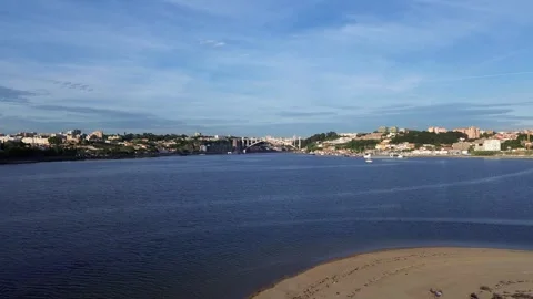 Sand river bridge Stock Footage 240111065