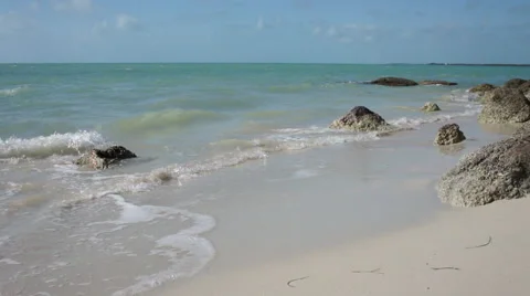 Sand &amp; Rock Beach Video stock 46855017