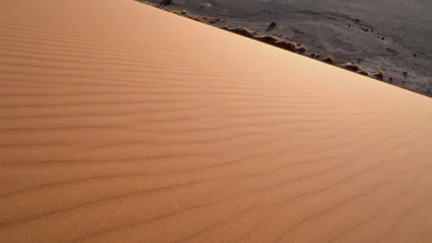 Sand running on Dune 45 in the Namib Naukluft National Park in Namibia. Stock Footage 253161561