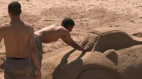 Sand sculpture Stock Footage 363936