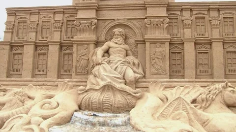 Sand Sculpture Vídeos de archivo 5295112