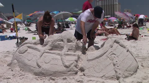 Sand Sculpture Stock Footage 26043497