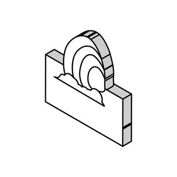 Sand sea shell isometric icon vector illustration Stock Illustration