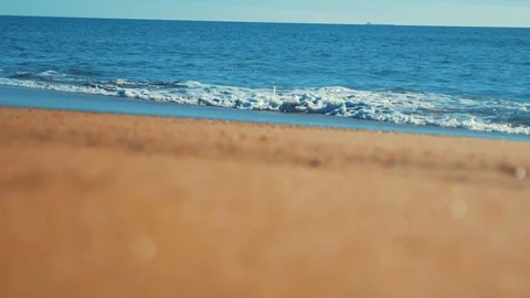 Sand on the shore of the ocean Video stock 86176794