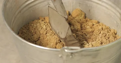 Sand in shovel Video stock 132962542