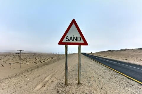Sand Sign - Namibia Stock Photos