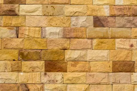 Sand stone brick wall Stock Photos
