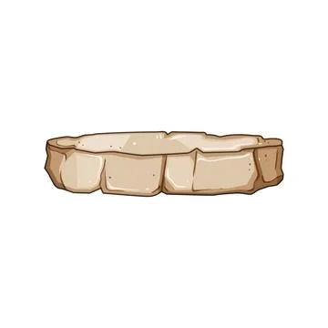 Sand stone platform cartoon vector illustration Stock Illustration