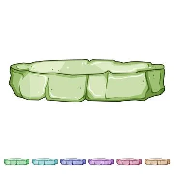Sand stone platform cartoon vector graphic Stock Illustration