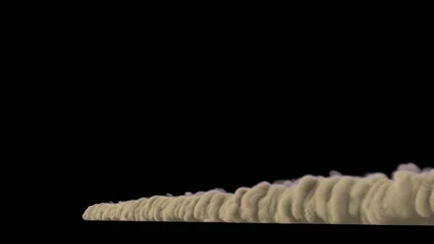 The sand storm hit the camera. side view with alpha. Stock Footage 158627075