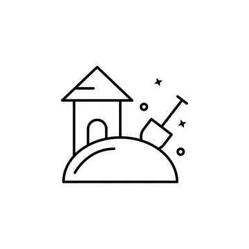 Sand summer beach icon. Element of Hawaii icon Stock Illustration