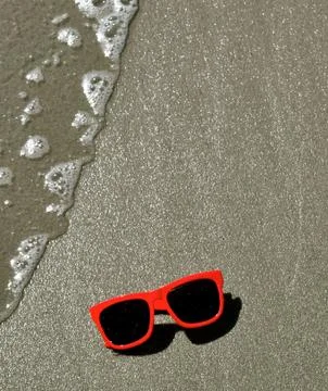 In the sand - sunglasses Fotos Stock